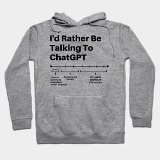 I'd Rather Be Talking To Funny Chat GPT The Chatty Friend Memes Hoodie